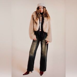 Free People We The Free Palmer Cuffed Jeans color Chalkboard size 27